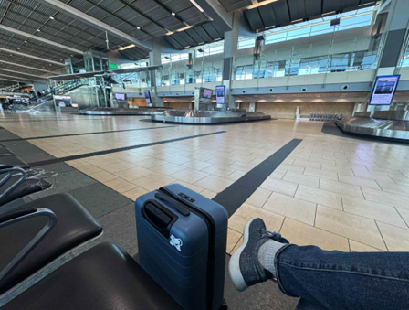 waiting at terminal in San Diego Airport